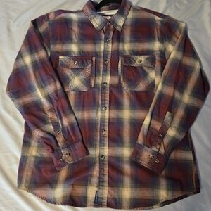 Magellan Outdoors Red and Blue Lightweight Shirt Jacket